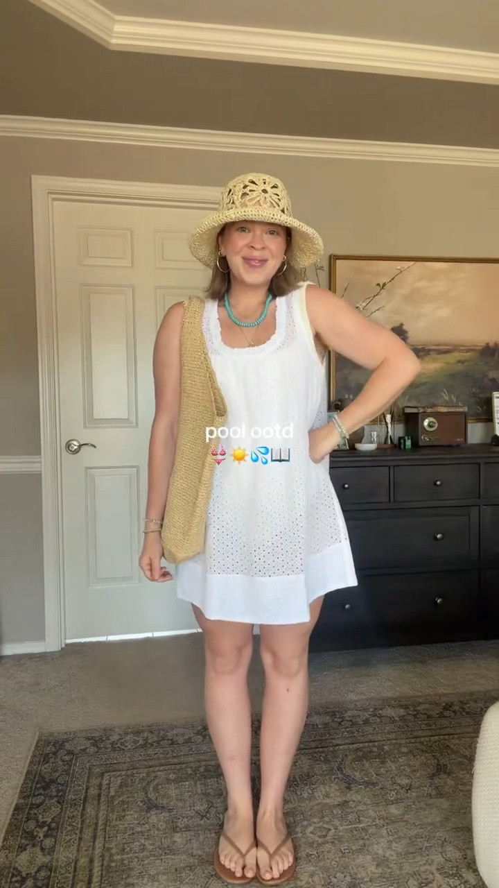 Pool Day OOTD ☀️👒💦 size 8/10 | M/L | 5’4”

#LTKootd #LTKMidsize #LTKSwim