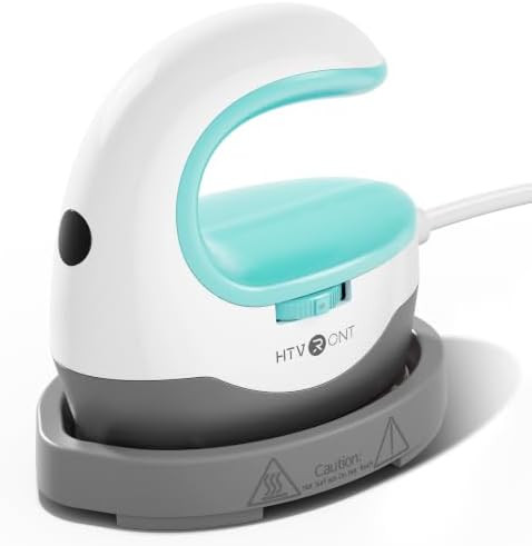HTVRONT Heat Press Mini Heat Press Machine, Mini Iron for Crafts | Heats Up Quickly & 3 Heat Seti... | Amazon (US)