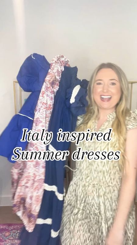 Code christina15 for 15% off! 
 
Italian summer outfits. Italy dress. Dresses for Italy. Italy inspired outfits. Europe outfits. Blue dress. Greece dress. Avara dress.

#LTKStyleTip #LTKTravel #LTKVideo