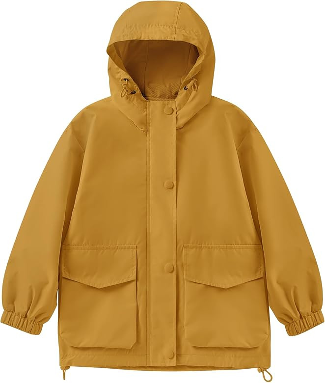 Avoogue Toddler Rain Jacket Windbreaker Lined Raincoat Waterproof Hooded Lightweight Rain Coats W... | Amazon (US)