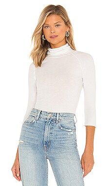 Free People Modern Turtleneck Top in Optic White from Revolve.com | Revolve Clothing (Global)