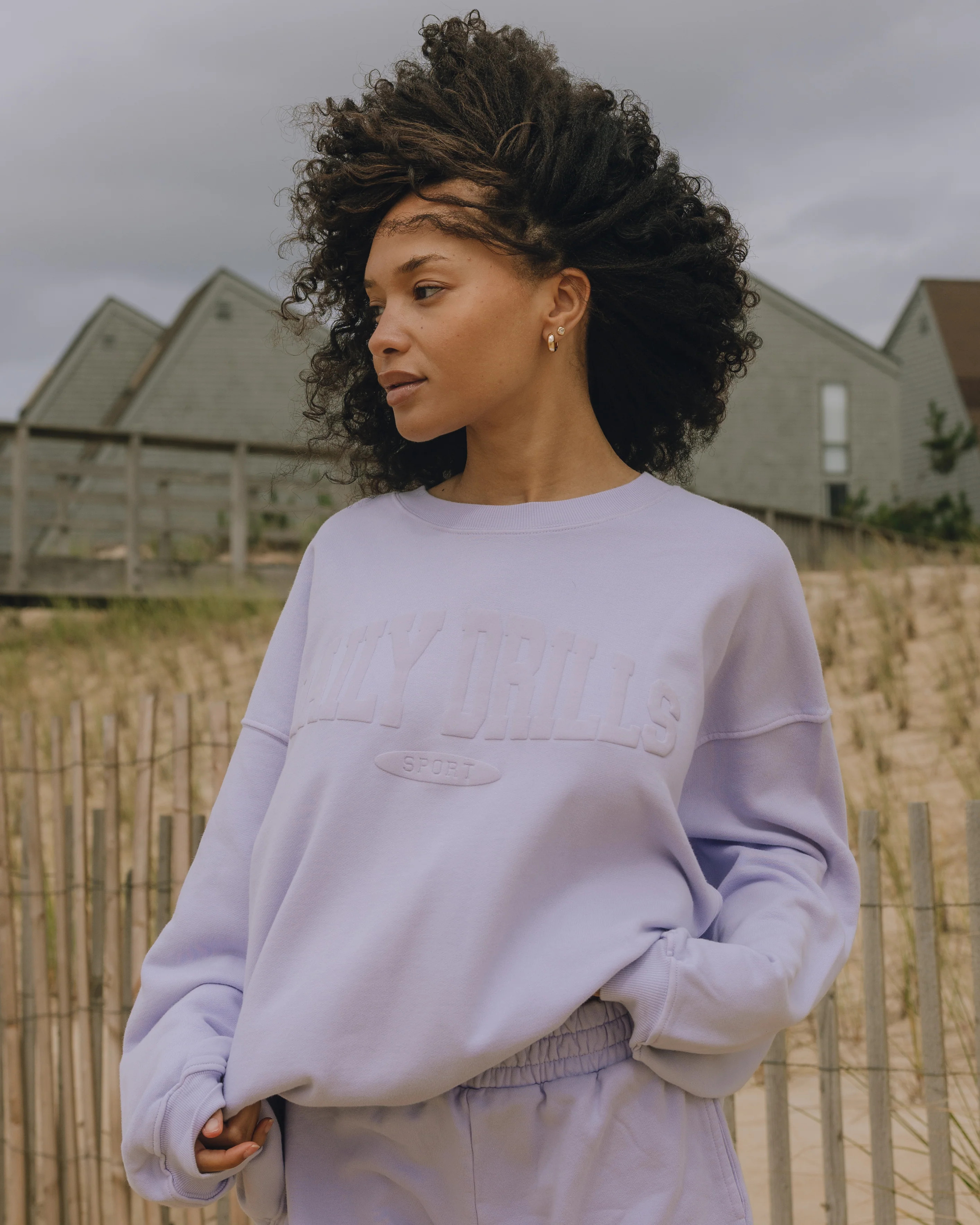 Oversized Sport Crew - Wink with Monochrome Patch | Daily Drills LLC