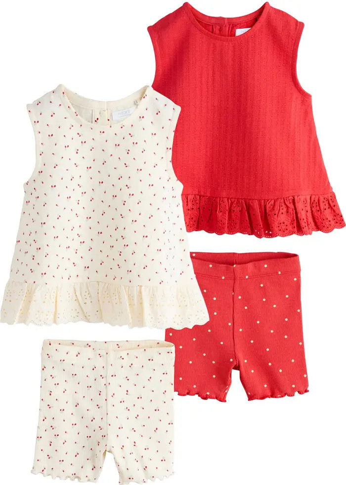 Kids' 4-Pack Sleeveless Shirt & Shorts Set | Nordstrom