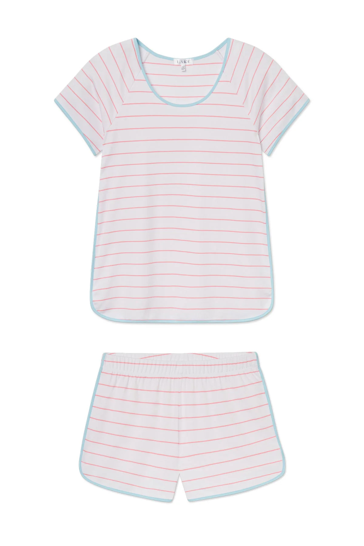 Pima Shorts Set in Gelato Boating Stripe | Lake Pajamas