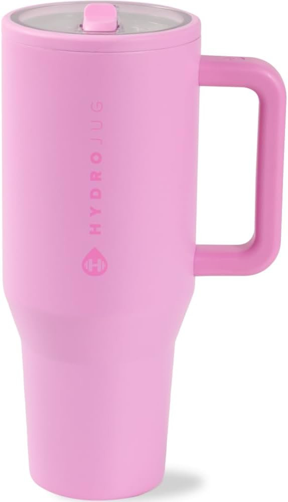 HydroJug Traveler - 40 oz Water Bottle with Handle & Flip Straw - Fits in Cup Holder, Leak Resist... | Amazon (US)