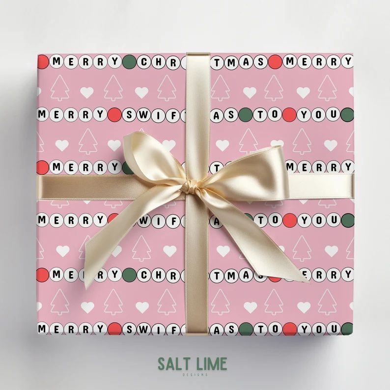 Swiftie Eras Friendship Bracelet Theme Christmas Gift Wrapping - Etsy | Etsy (US)