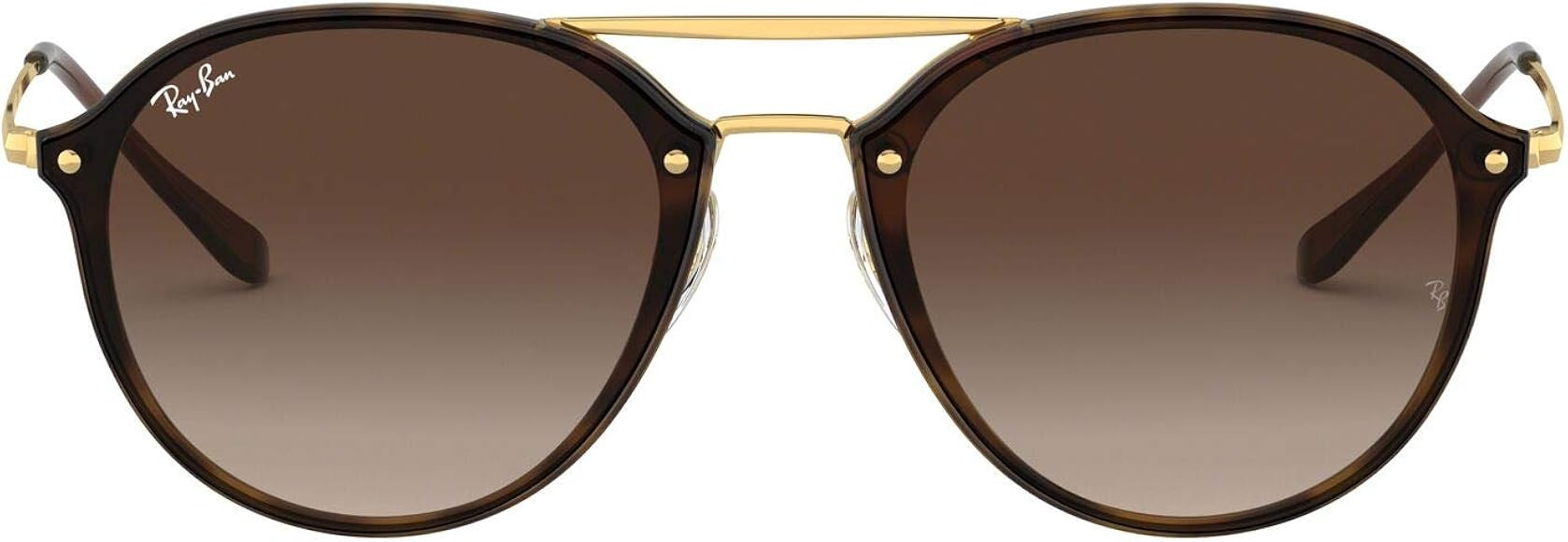 Ray-Ban RB4292N Blaze Double Bridge Square Sunglasses, Light Havana/Brown Gradient, 62 mm | Amazon (US)