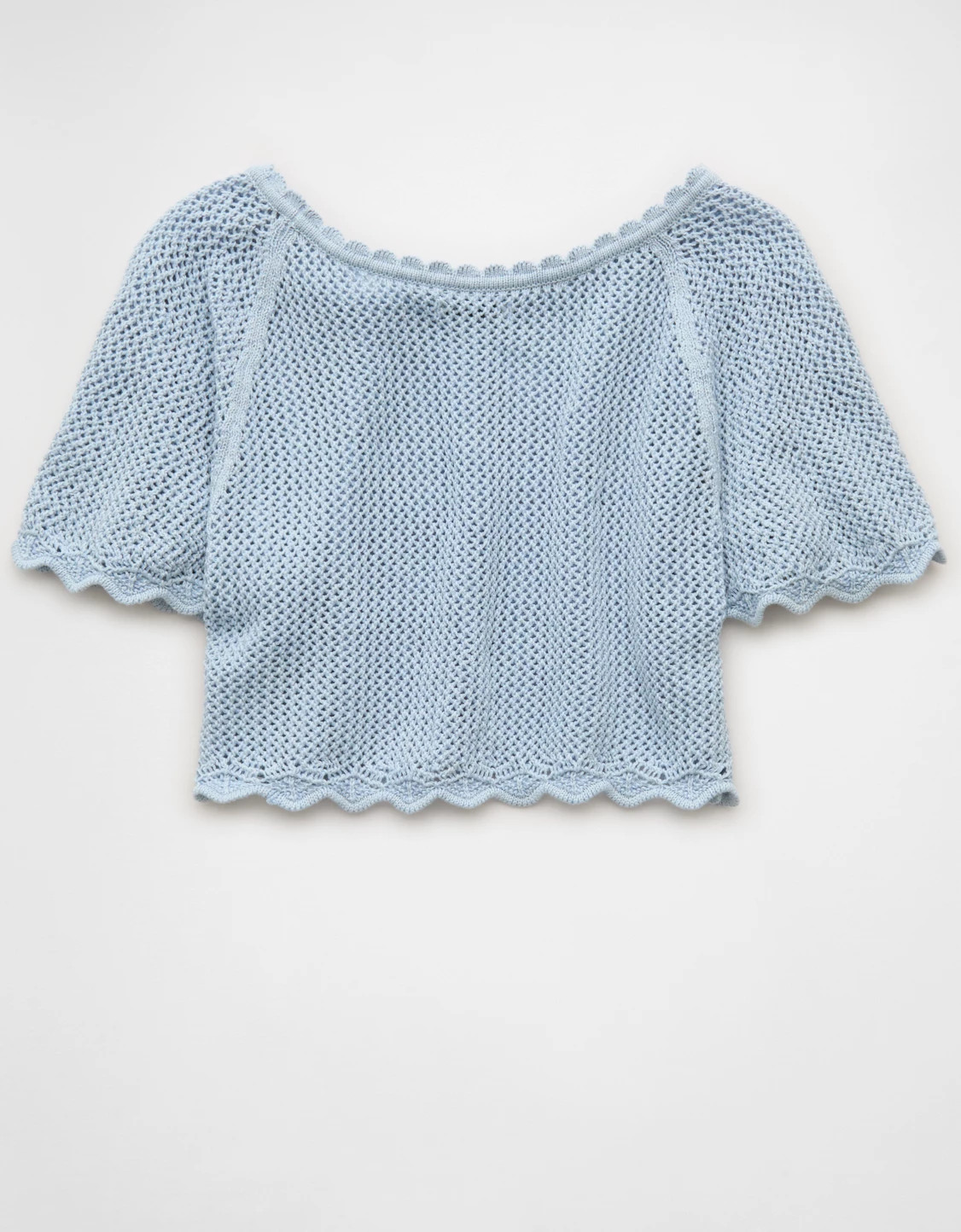 AE Off-the-Shoulder Cropped Crochet Tee | American Eagle Outfitters (US & CA)