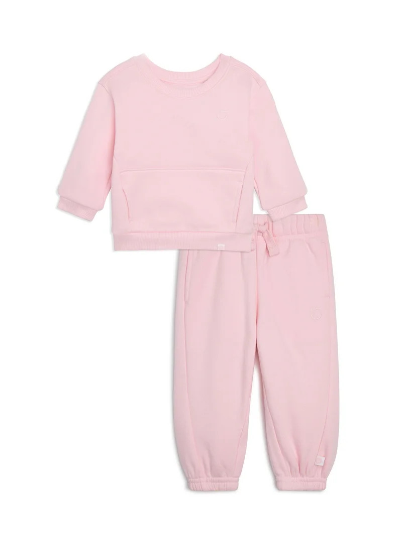 Color Mix by Garanimals Baby Butter Fleece Sweatshirt & Jogger Outfit Set, Sizes 6-24 Months | Walmart (US)