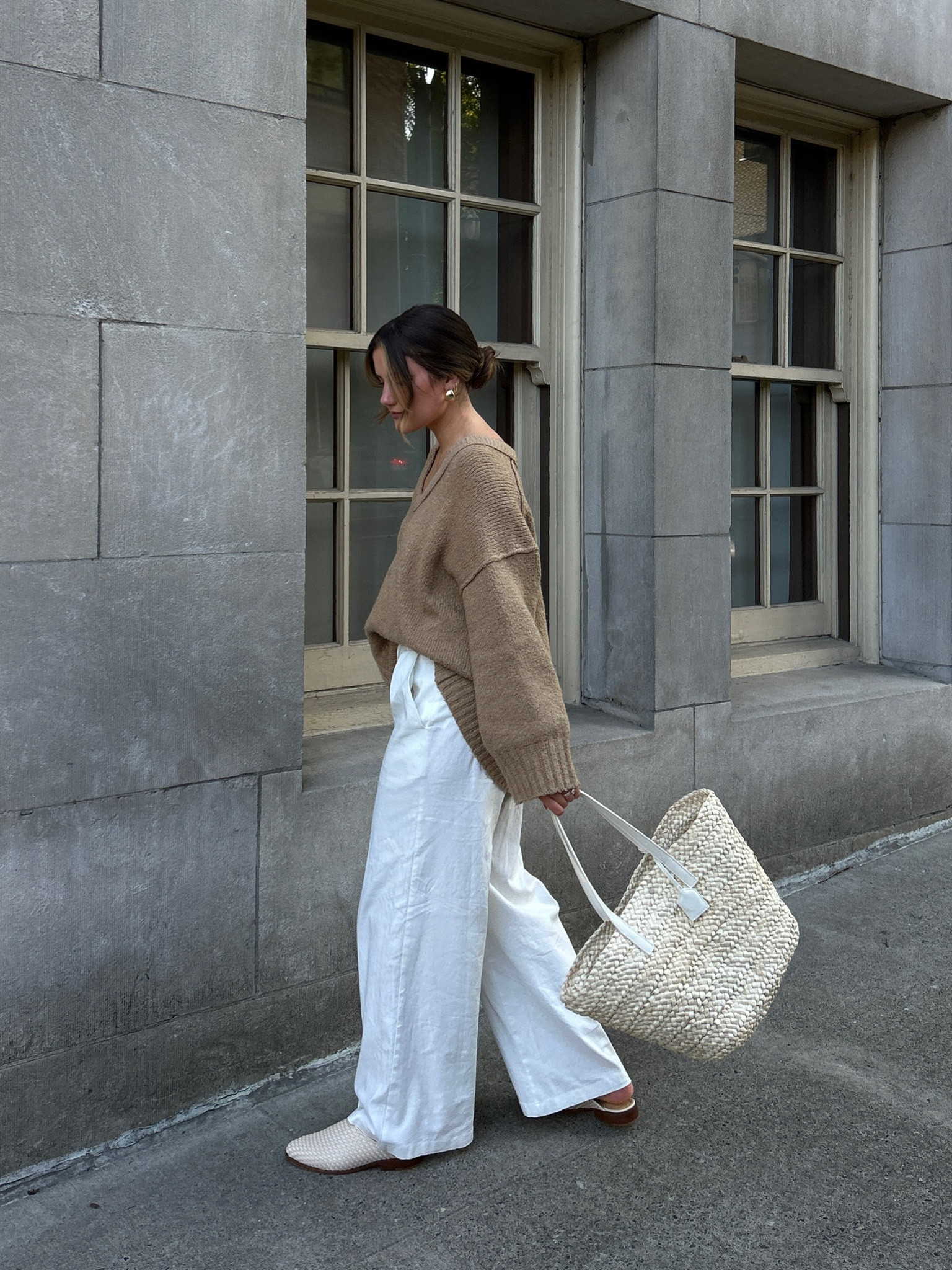 Summer outfit - linen pants - rattan bag - oversized sweater 

#LTKSeasonal #LTKstyletip #LTKhome