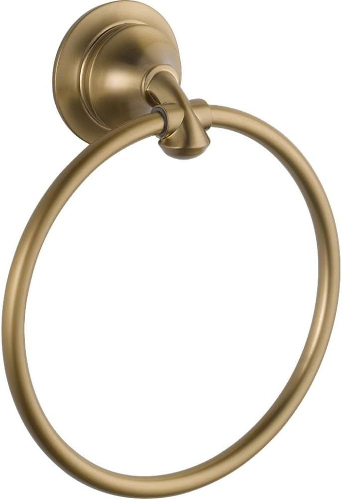 DELTA FAUCET 79446-CZ Linden Wall Mounted Towel Ring in Champagne Bronze | Amazon (US)