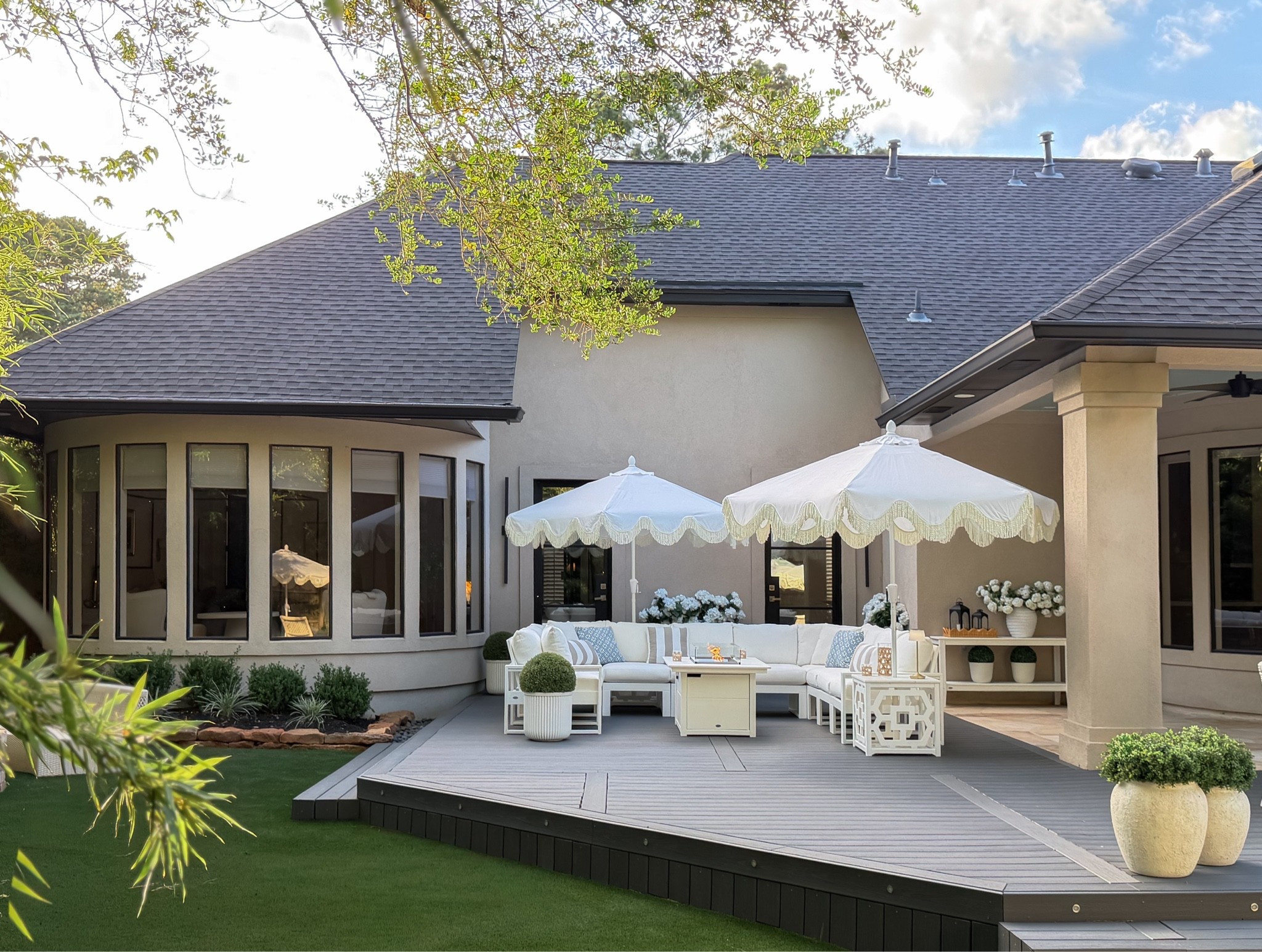Our patio got the upgrade it deserved 🤍 We loved our @POLYWOOD  Adirondack chairs so much that adding the new POLYWOOD EDGE Modular Deep Seating Set was an easy yes.

The spacious modular design, plush cushions (available in so many beautiful colors!), and timeless look make it the perfect gathering spot for family and friends. Paired with the fire pit—which we LOVE year-round—it’s quickly become our favorite place to unwind. 🔥

I love that it’s low maintenance, weather-resistant, and built to last. It fits seamlessly with the other POLYWOOD pieces in our outdoor space and has completely elevated our patio. ☀️

#POLYWOOD #POLYWOODPartner #OutdoorLiving #PatioInspo #BackyardGoals

#LTKHome #LTKstorytime #LTKSeasonal