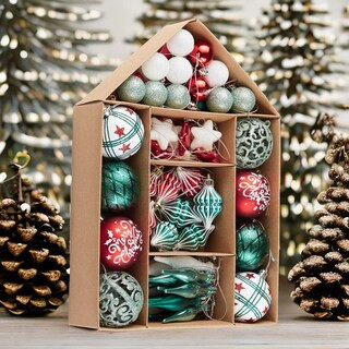 Elegantly Distinct Set of Christmas Ornaments Magenta, Green, White and Red Baubles, Icicles and ... | Michaels Stores