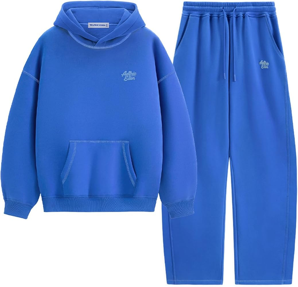 Aelfric Eden Sweatsuits Women 2 Piece Outfit Fall Fleece Tracksuit Matching Oversized Hoodies Bag... | Amazon (US)