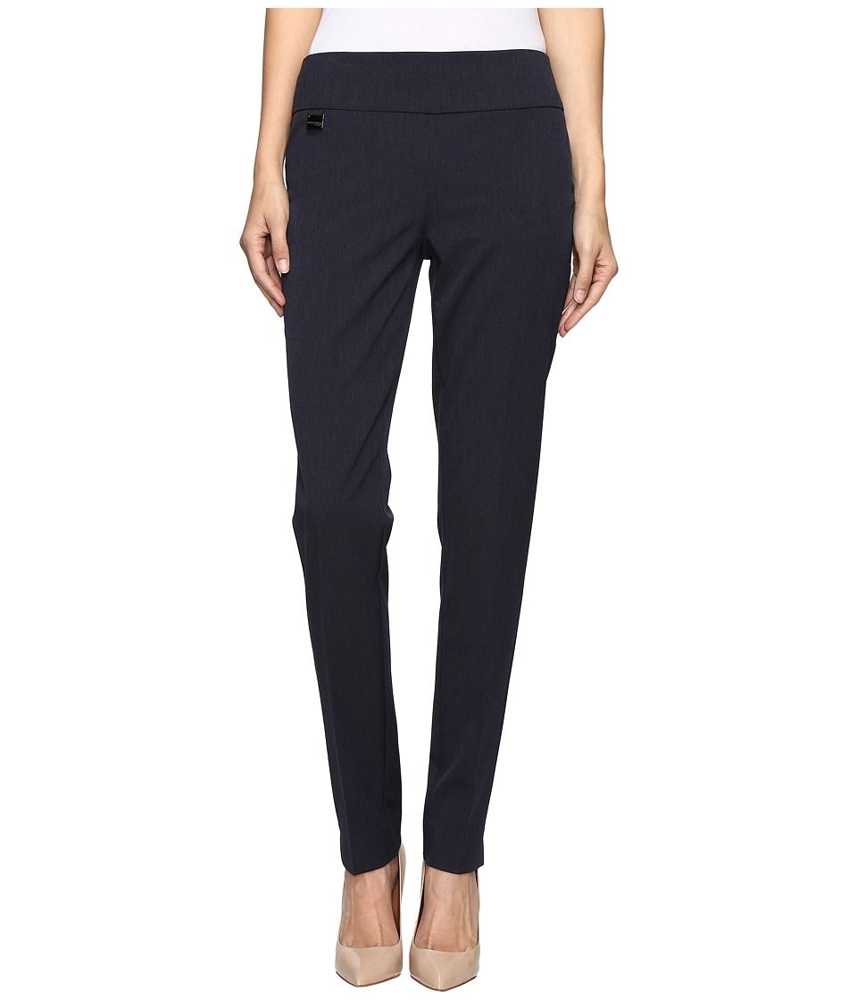 Lisette L Montreal - Gaby Stretch Fabric Slim Pants (Navy) Women's Dress Pants | Zappos