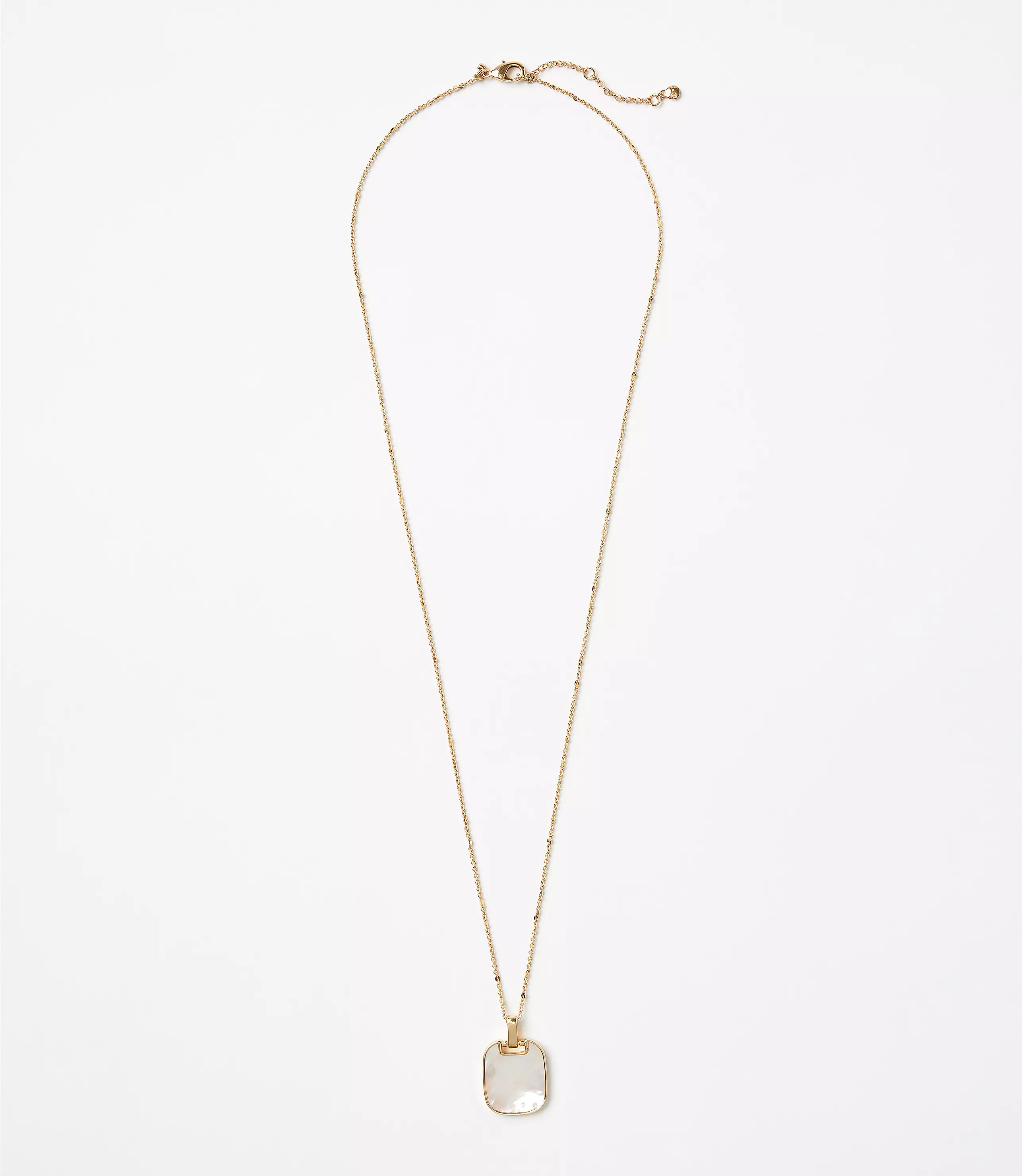 Mother Of Pearl Square Pendant Necklace | LOFT