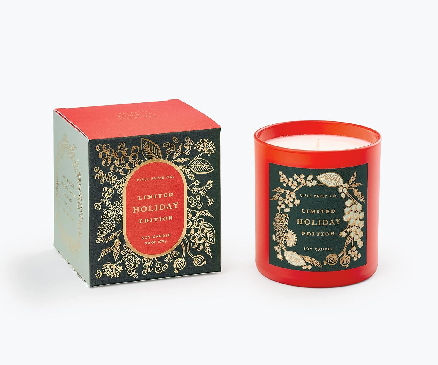 RIFLE PAPER CO. Holiday Candle for Festive Occasions and Gatherings with Decorative Floral Box an... | Amazon (US)