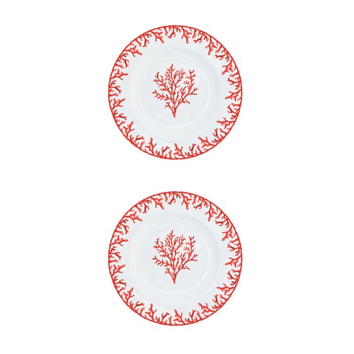 Side Plates Coastal Coral Red set of two | Wolf & Badger (US)