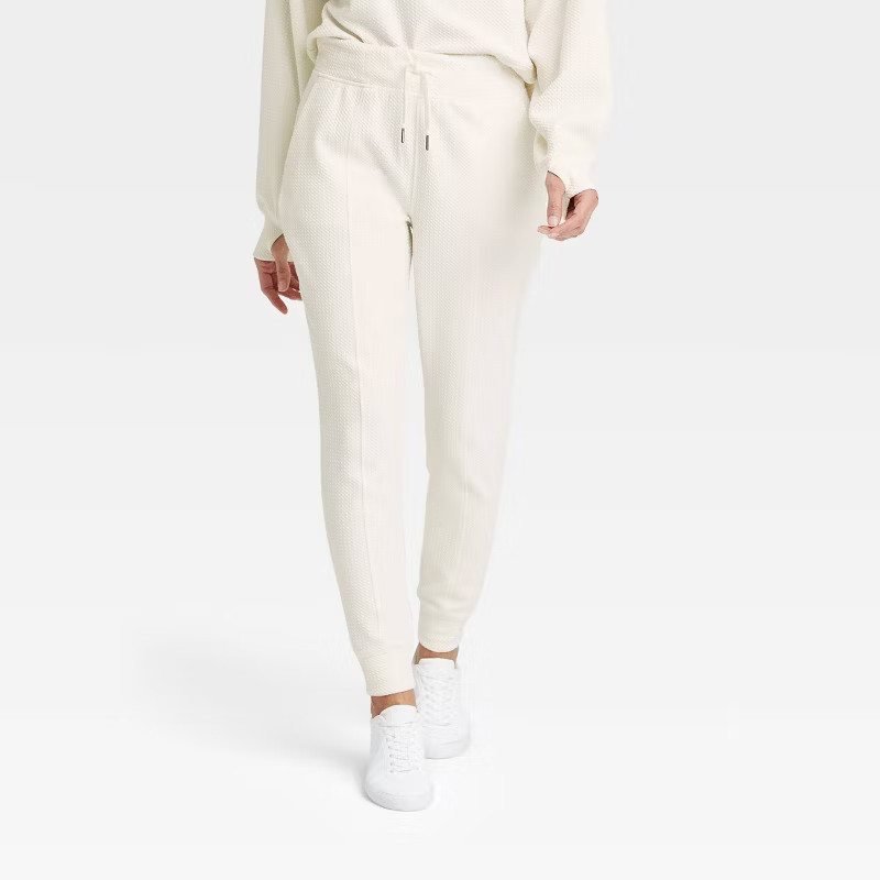 Women's High-Rise Textured Joggers - All in Motion™ | Target