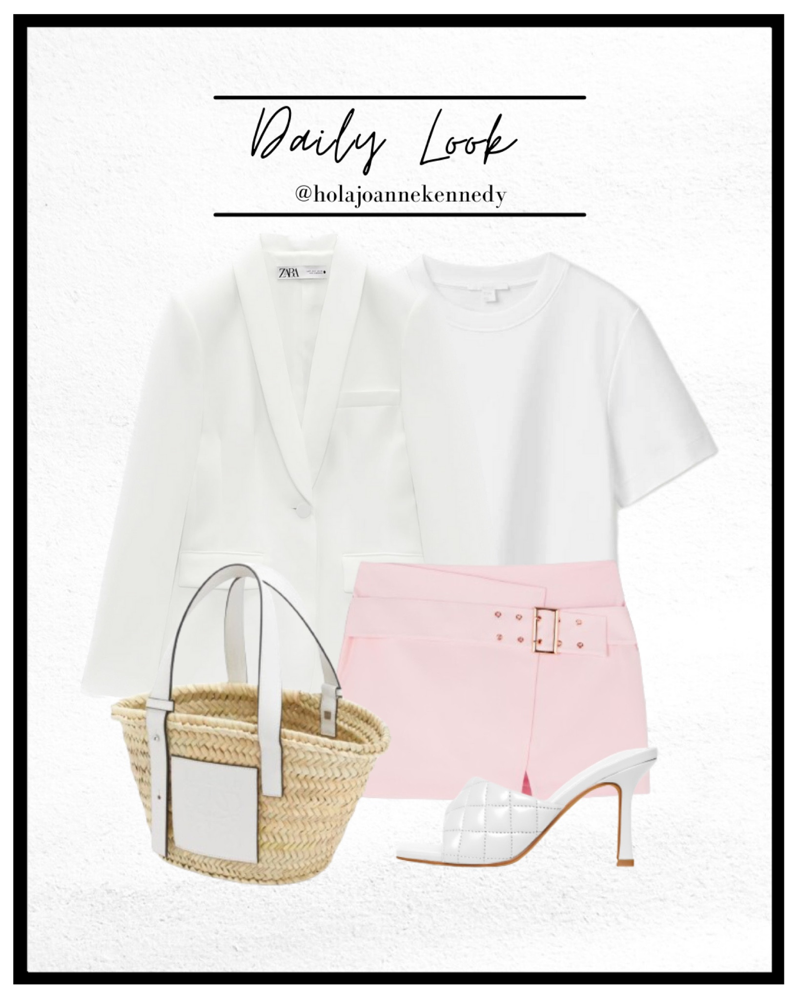 White t shirt, white blazer, pink mini skirt, pink and white outfit, baby pink skirt, primark outfit, primark skirt, zara blazer, white quilted heels, Loewe basket bag 



#LTKuk #LTKeurope #LTKsummer