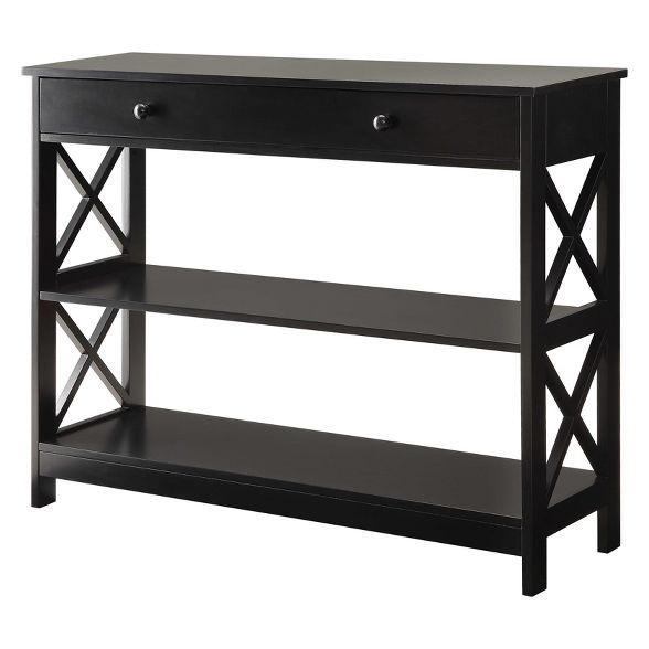 Oxford 1 Drawer Console Table Black - Breighton Home | Target