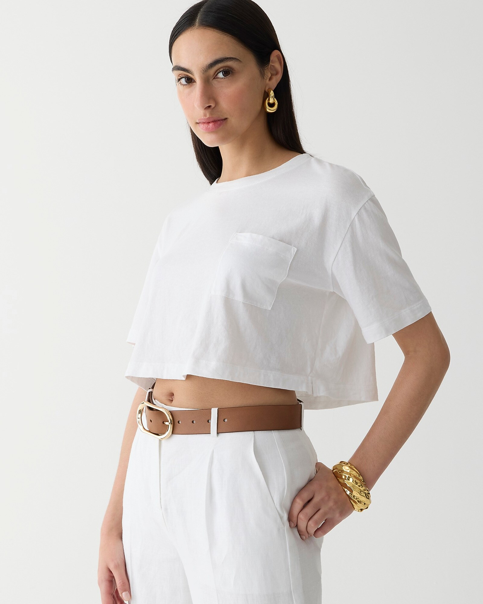 Vintage jersey cropped pocket T-shirt | J. Crew US