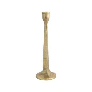 14" Ridged Gold Metal Taper Candle Holder | Michaels | Michaels Stores