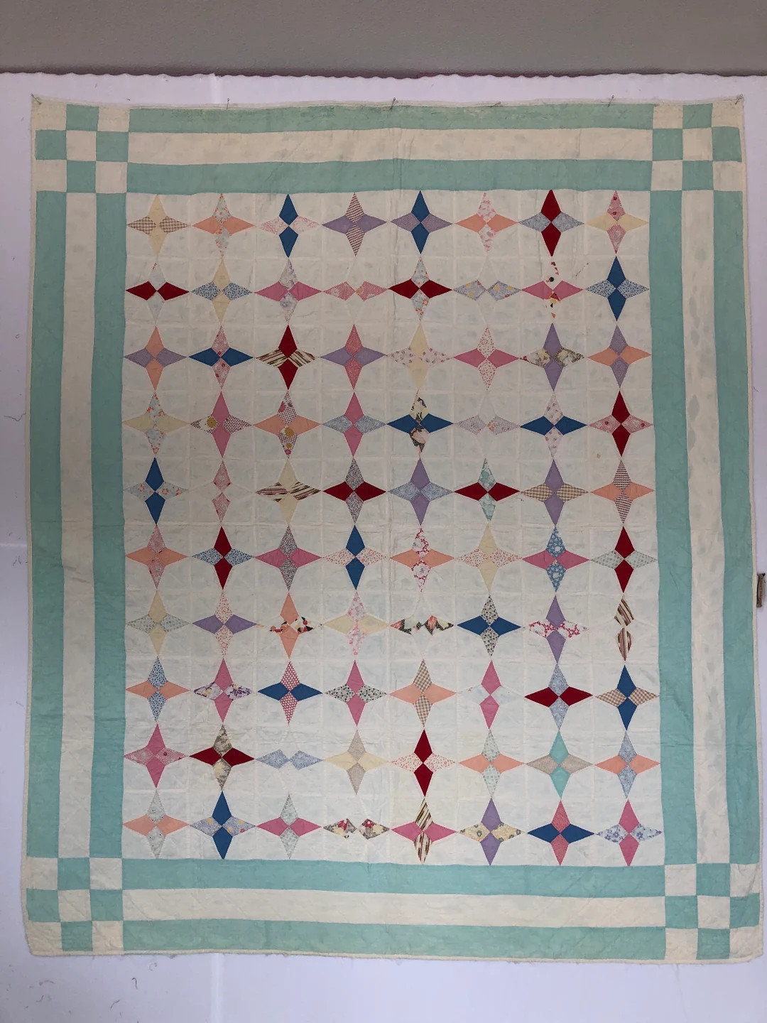 1930's Periwinkle/hummingbird Quilt FREE SHIPPING - Etsy | Etsy (US)