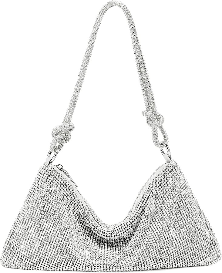 Rhinestone Hobo Bag for Women Rhinestone Purses Sparkly Evening Handbag Shiny Diamond Purse for W... | Amazon (US)