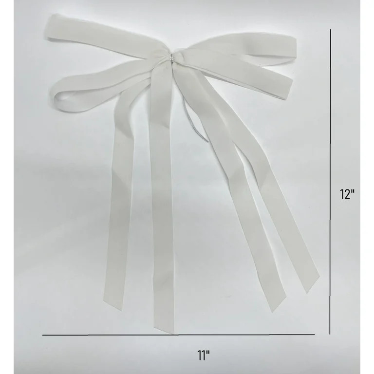 10 Count White Velvet Christmas Drape Bow, 9"x14", by My Texas House | Walmart (US)