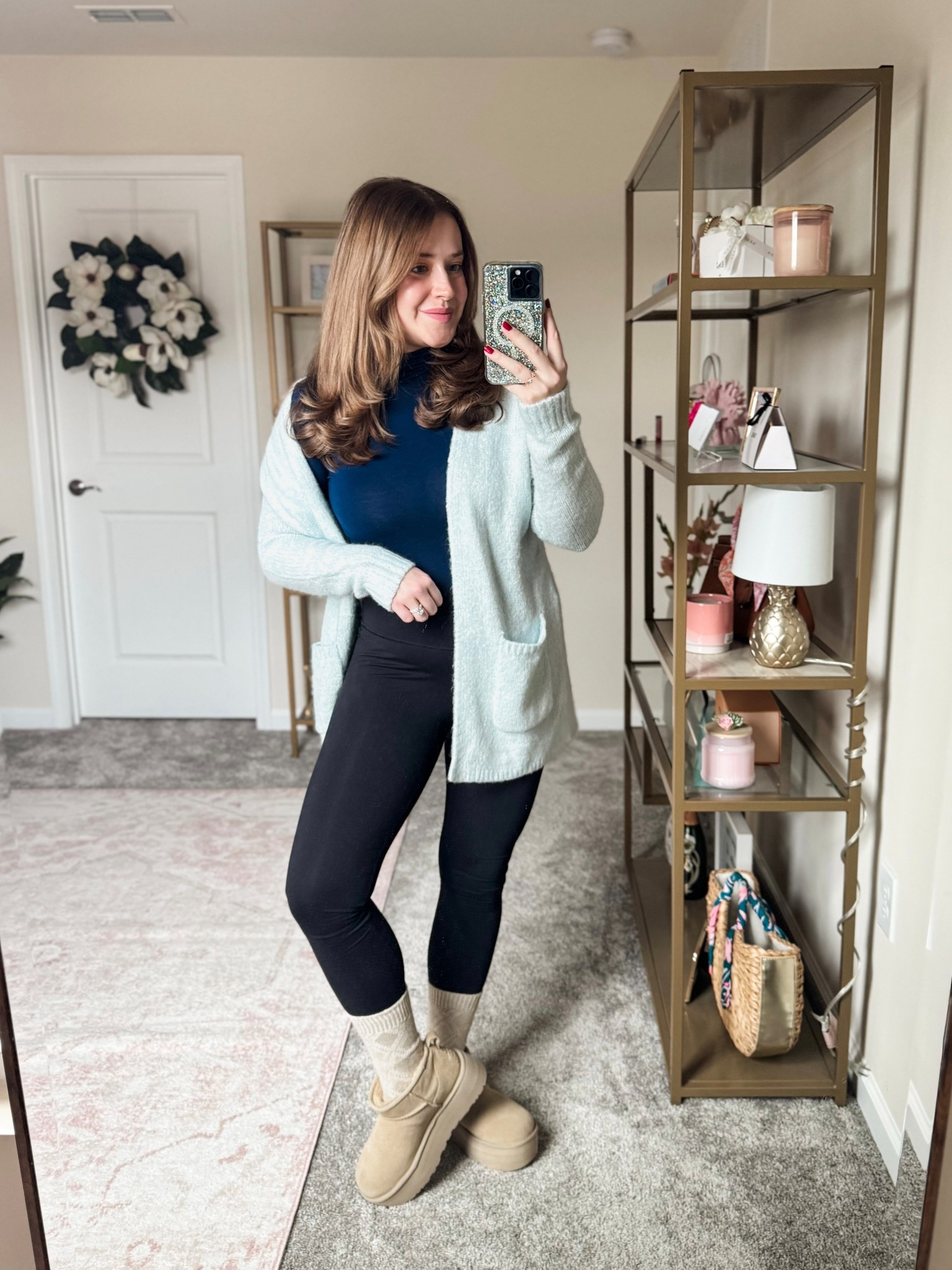 Easy winter outfit that’s perfect for more casual days or postpartum. I love mixing shades of blue with black and think this color combo is so underrated but looks so good.

#LTKmomlife #LTKSeasonal #LTKootd