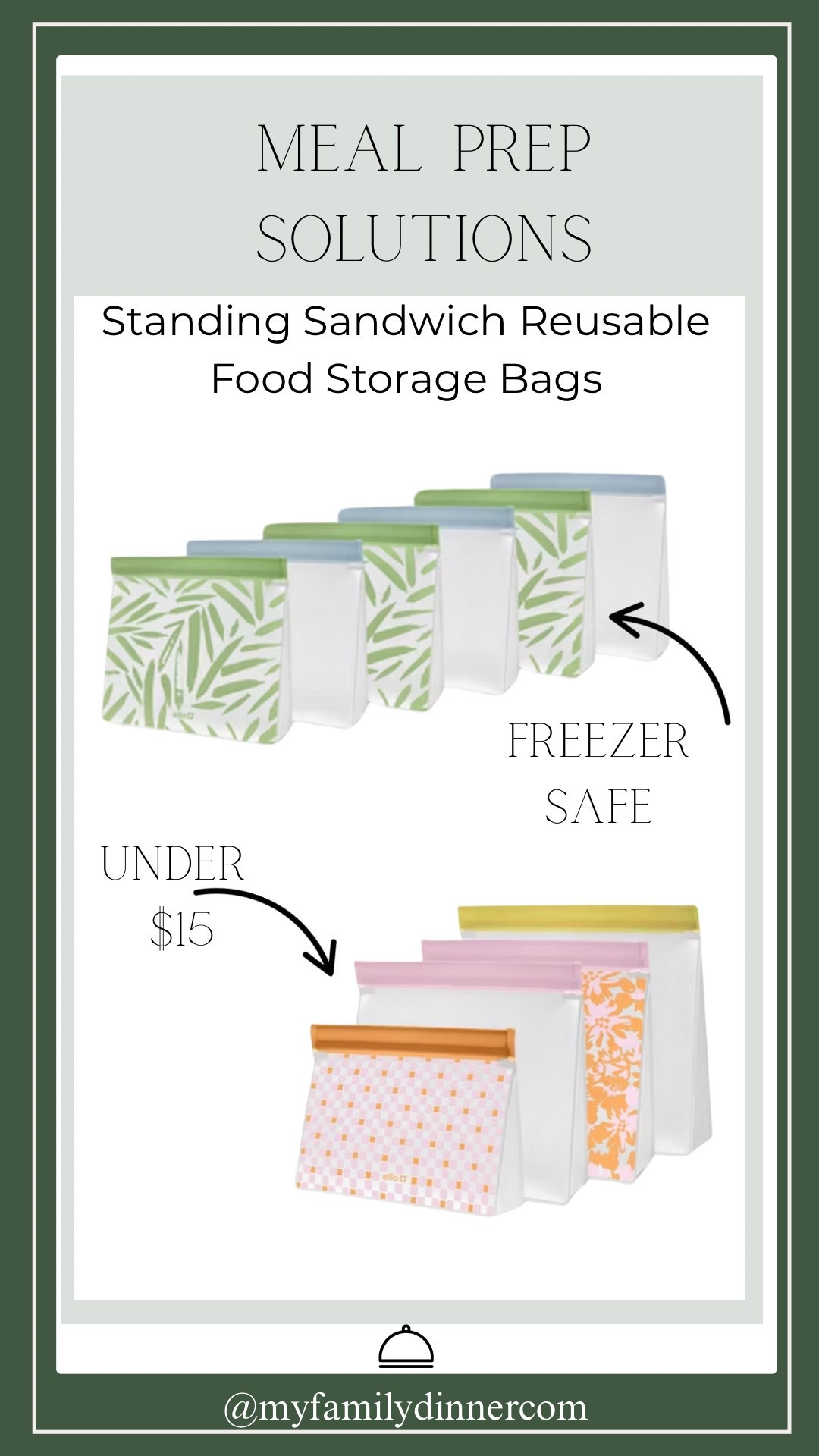 Meal prep essential! Freezer safe, reusable storage bags. Under $15! @target 
