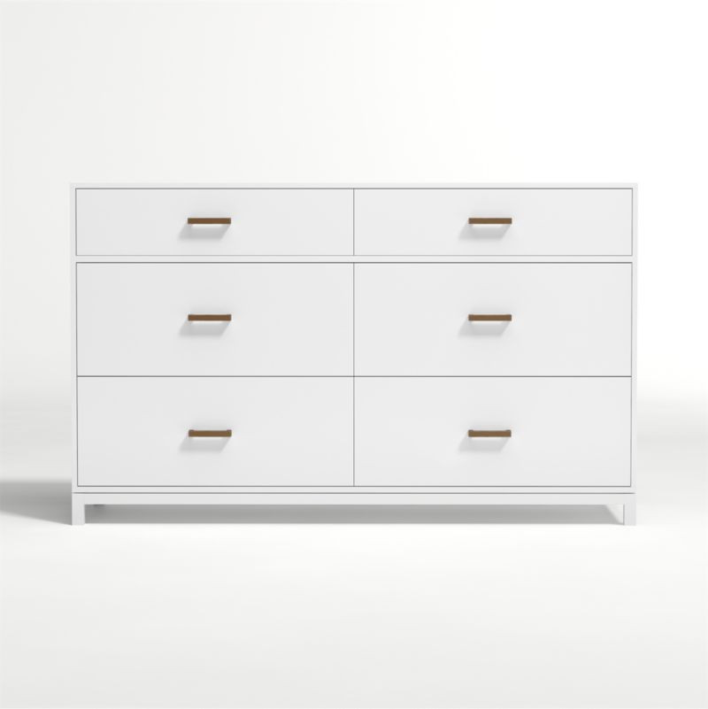 Kids Parke White 6-Drawer Dresser + Reviews | Crate and Barrel | Crate & Barrel