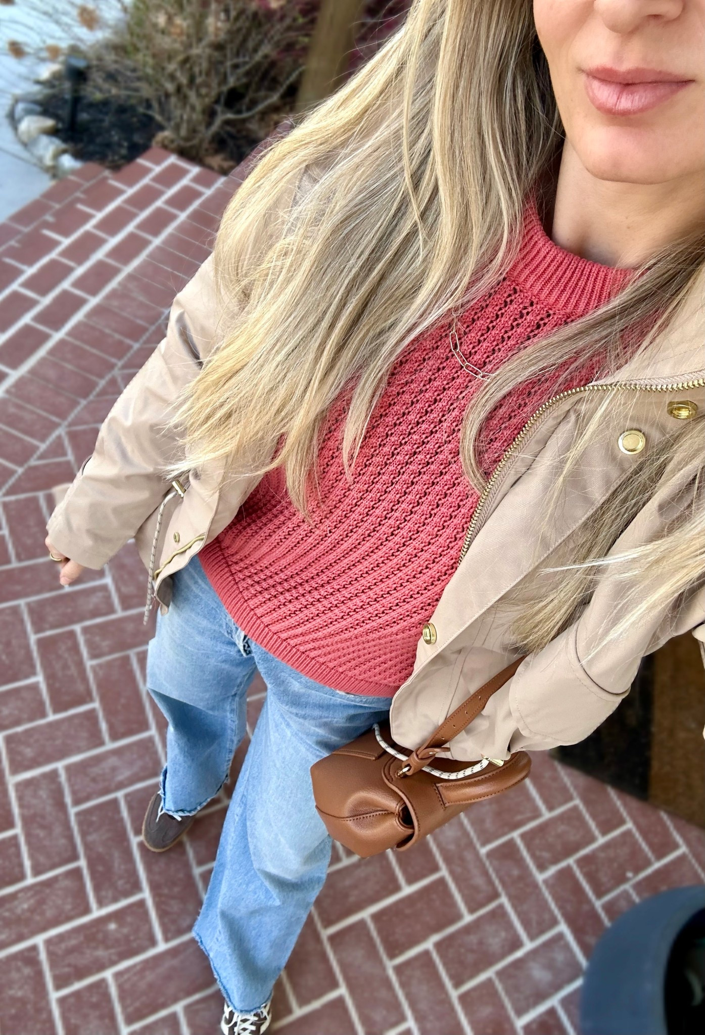 Just a little bit of color! 🎨 

#springoutfit #trenchjacket #widelegjeans #denimoutfit #springlayers #springjacket #casual #popofcolor #springknit #neutrals #aesthetic #varley #sneakers #revolve #quince #widelegjeans #adidas #spezial #samba

#LTKFindsUnder100 #LTKSeasonal #LTKStyleTip
