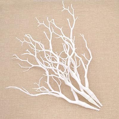 Lychee 3pcs Plastic Artificial Dry Plant Tree Branch White Wedding Home Decor 14” | Amazon (US)