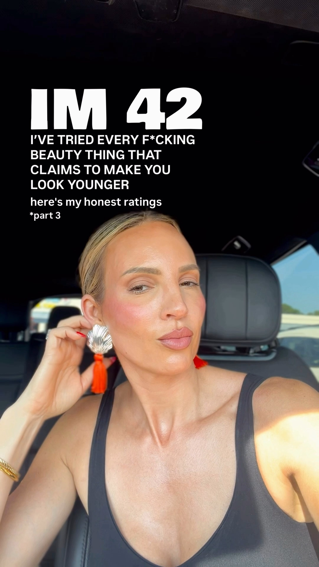 i’ve tried every f*cking beauty thing that claims to make you look younger. my honest ratings (part 3) 👇🏼

1. Wrinkle pads – Good for preventing sleep lines but won’t erase already there wrinkles
2. Ball sculptor – Pretty convinced this is a gimmick. Saw no difference. 
3. Salmon sperm (PDRN) – Officially a convert. My skin heals faster and just looks healthier afterward.
4. Ice roller – Eh. Nice for puffiness, but I can definitely live without it.
5. Spicules – Tiny sponges that create microchannels to help improve texture and help skincare penetrate better. Love. 
6. Posture corrector – Not magic, but it’s a great reminder to stop slouching.
7. Carbon laser – Instant glow. 
Great if your skin is looking dull or congested.
8. K-tip extensions – Love/hate relationship. Love how they look and fill in breakage gaps, hate the maintenance.
8. YAG laser – One of my favorite collagen-building treatments. I think it’s worth it if you’re playing the long game.
10. PDGF under eyes – I like it, but am thinking fat grafting is where it’s at 
11. LED helmet – Didn’t expect much, but am actually impressed. Hairdresser asked what I am doing differently 
12. Getting a bob – Kind of changed my life. I think it made me look younger. 
13. Mouth tape – Still undecided but my husband says it’s the best thing I’ve ever bought. 🙄

How I use spicules (VT Reedle Shot)
I use them 1–2 mornings a week.
1. Cleanse and dry my skin.
2. Apply the Reedle Shot. Pat into skin, don’t rub.
3. Follow with vit c, then hydrating serum (I like PDRN or growth factors).
4. Moisturizer.
5. Finish with SPF.

What I do for chest wrinkles
* Tretinoin a few nights a week (if your skin tolerates it).
* A rich moisturizer or barrier cream on top.
* Silicone wrinkle pads while I sleep to help prevent sleep creases.
* Daily SPF on my neck and chest.
* Microneedling then apply calecim or biopelle right after (I do this every 6 weeks)
* IPL occasionally for sun damage and collagen stimulation.

*Also included everything else I swear by that keeps me looking younger ￼

#LTKOver40 #LTKstorytime #LTKBeauty