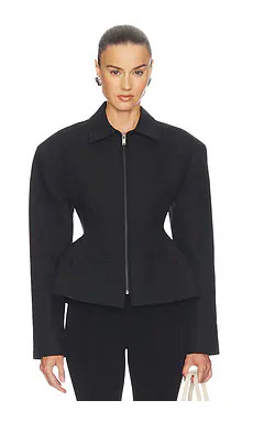 EAVES Lyza Sculpted Jacket in Black from Revolve.com | Revolve Clothing (Global)