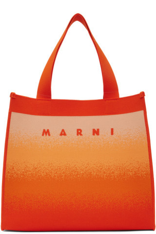 Marni - Orange & Purple Medium Shopping Tote | SSENSE