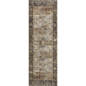 Loloi II Layla 2'6" x 7'6" Runner Rug in Olive and Charcoal | Cymax