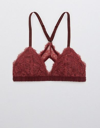 Aerie Nostalgic Lace Triangle Bralette | American Eagle Outfitters (US & CA)