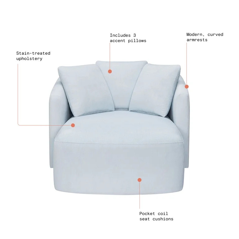 Beautiful Drew Chaise by Drew Barrymore, Hydrangea | Walmart (US)