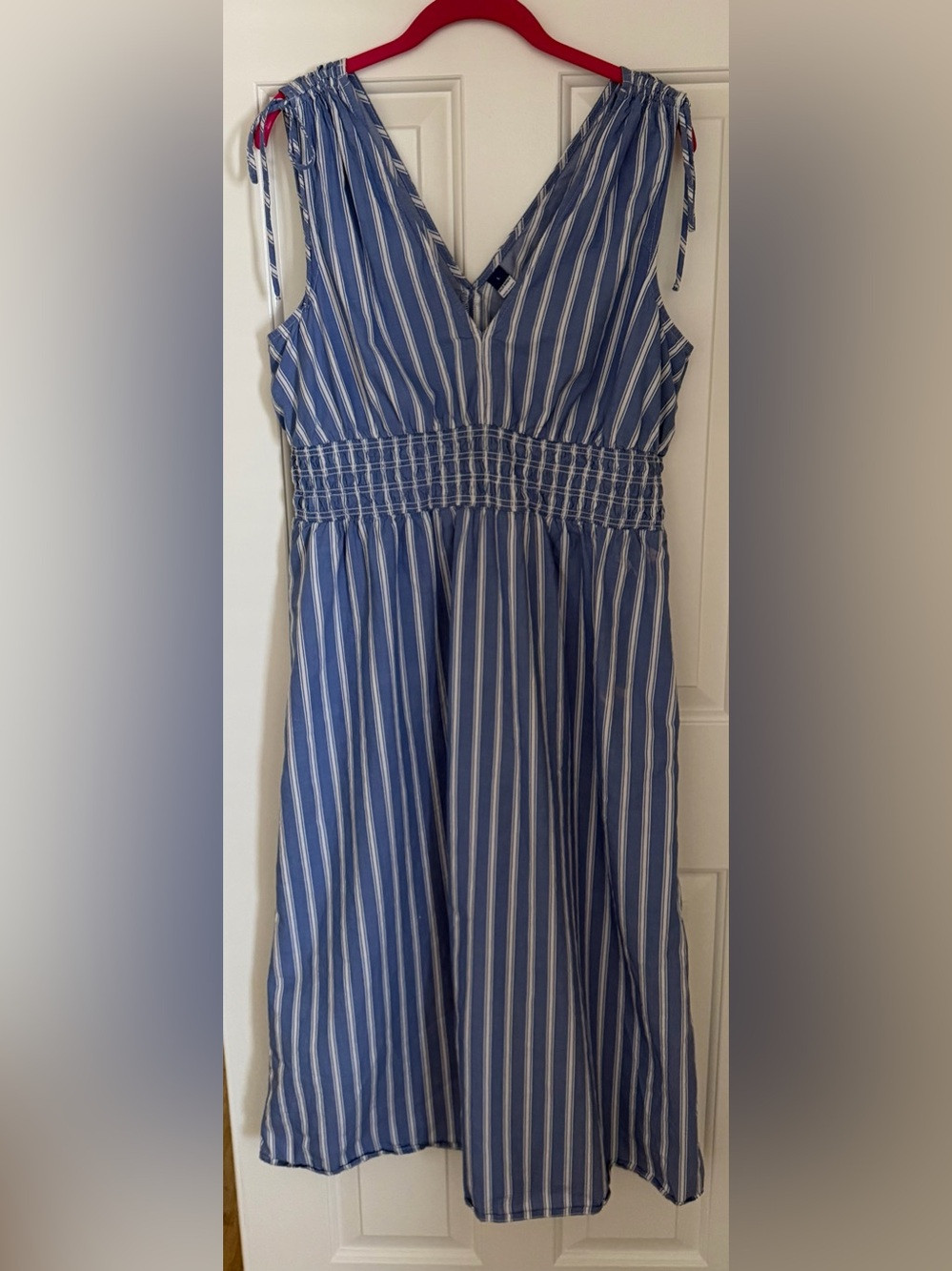 Old Navy Blue and White Striped V-Neck Maxi Dress | Poshmark