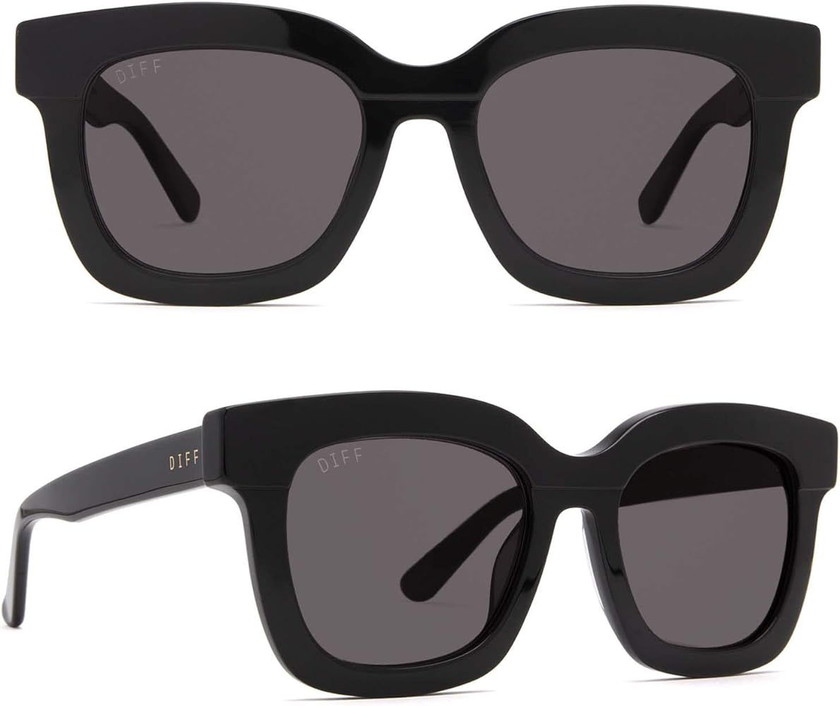 DIFF Eyewear - Carson - Designer Square Oversized Sunglasses for Women - 100% UVA/UVB | Amazon (US)