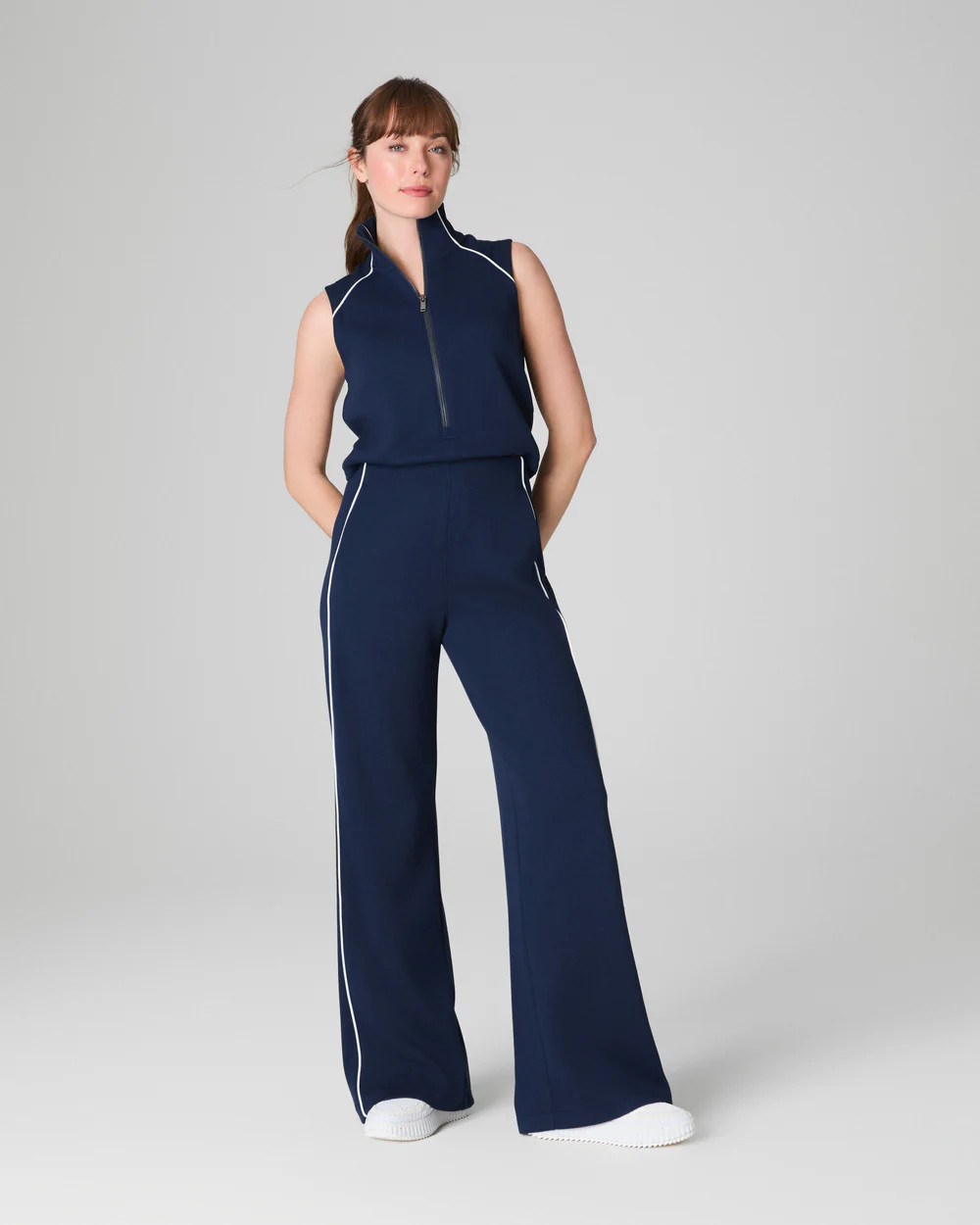 SPANX® AirEssentials Pique Sleeveless Mockneck Jumpsuit | Spanx