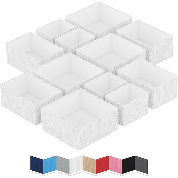 NEATERIZE Drawer Organizer - [Set Of 6] - Closet Organizer and Storage Baskets| Foldable Cloth Drawe | Amazon (US)
