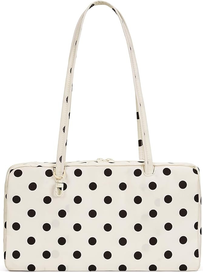 Slouchy Tote Bags Polka Dot Nylon Bowler Bag for Women Hobo Bags Large Shoulder Bag for Travel Wo... | Amazon (US)