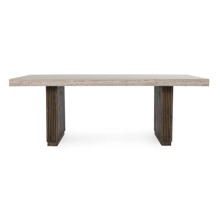 Anita Stone Top Solid Wood Base Dining Table | Wayfair North America