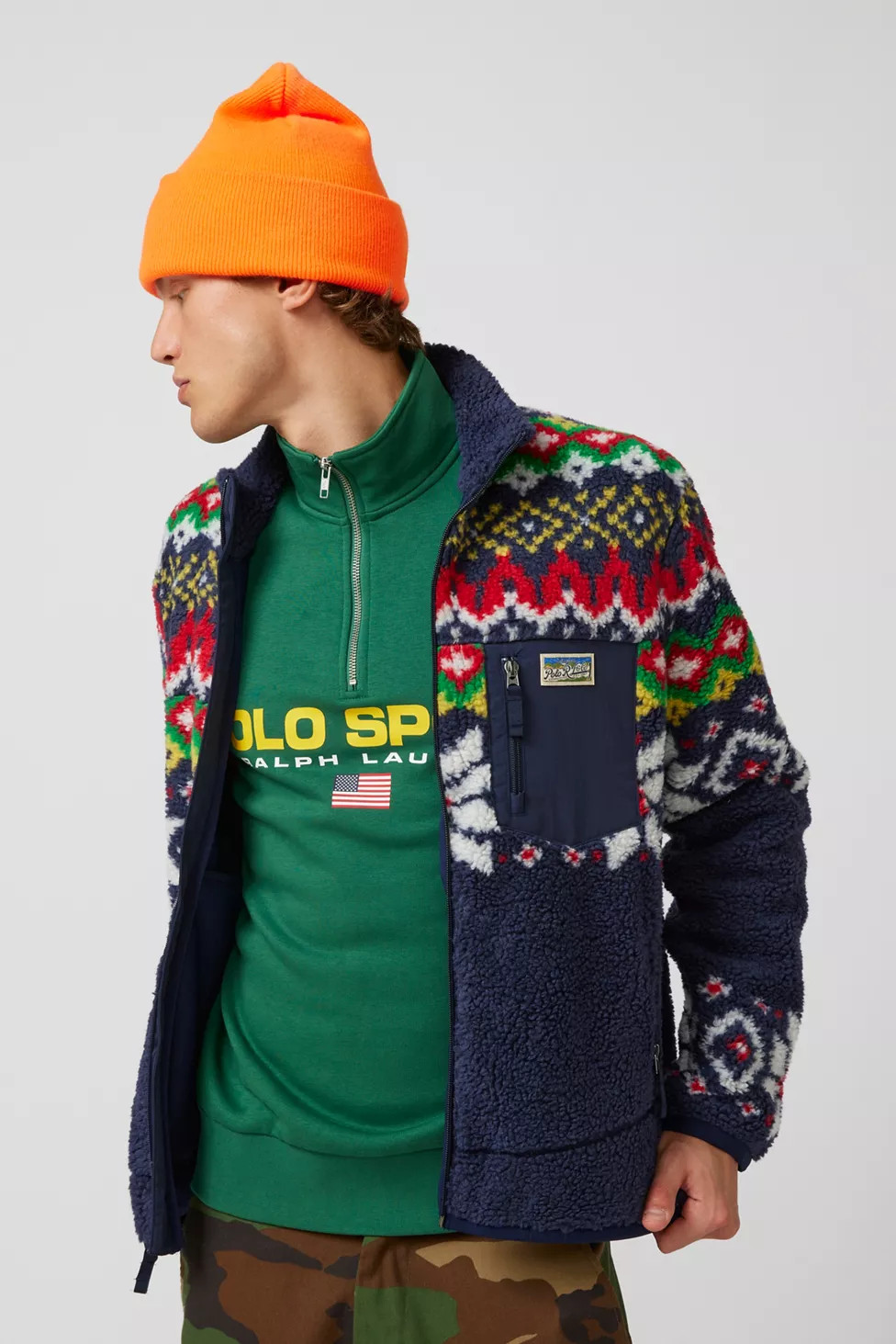 Polo Ralph Lauren Bonded Hi-Pile Fleece Jacket | Urban Outfitters (US and RoW)