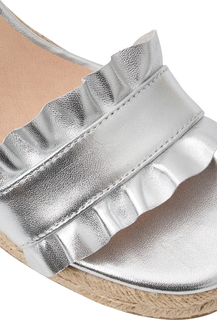 Rozette Ruffle Espadrille Ankle Strap Platform Wedge Sandal (Women) | Nordstrom