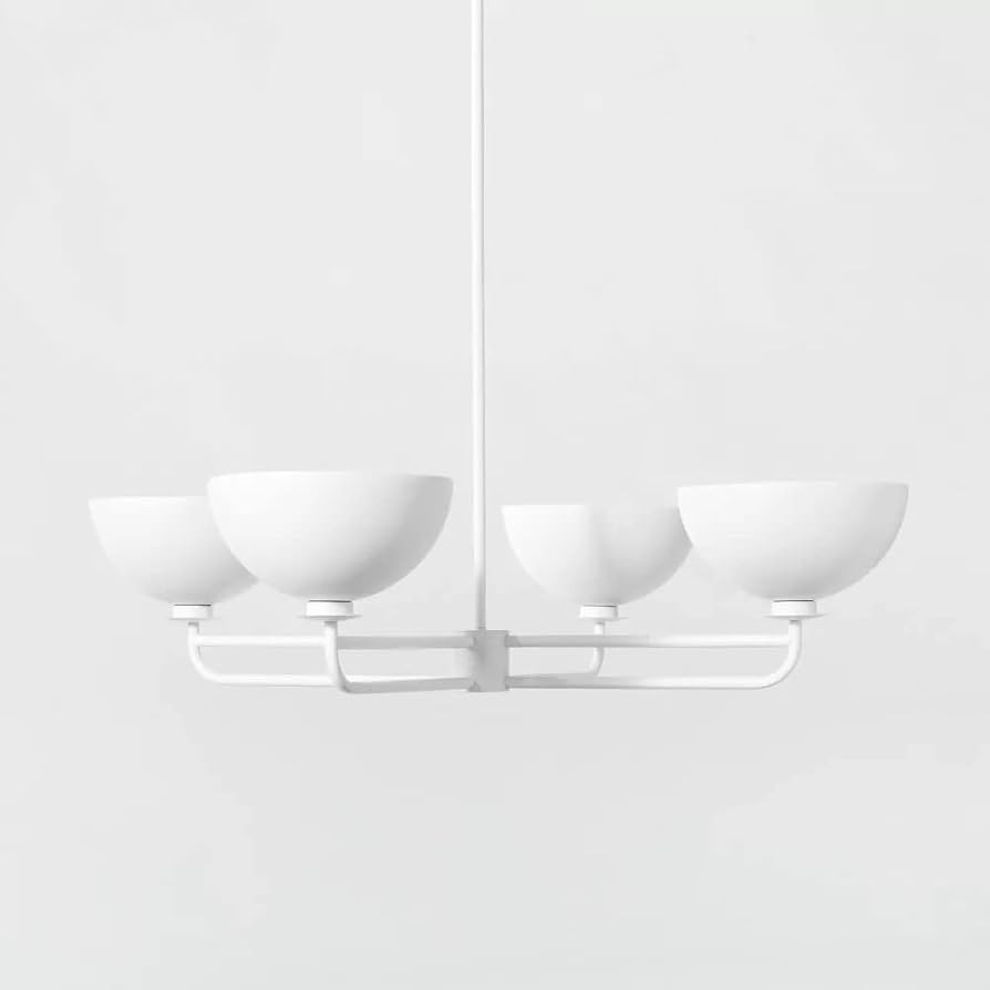 Dome Chandelier White - Designed Modern Ceiling Light for Dining Room Kitchen Bedroom (White) | Amazon (US)